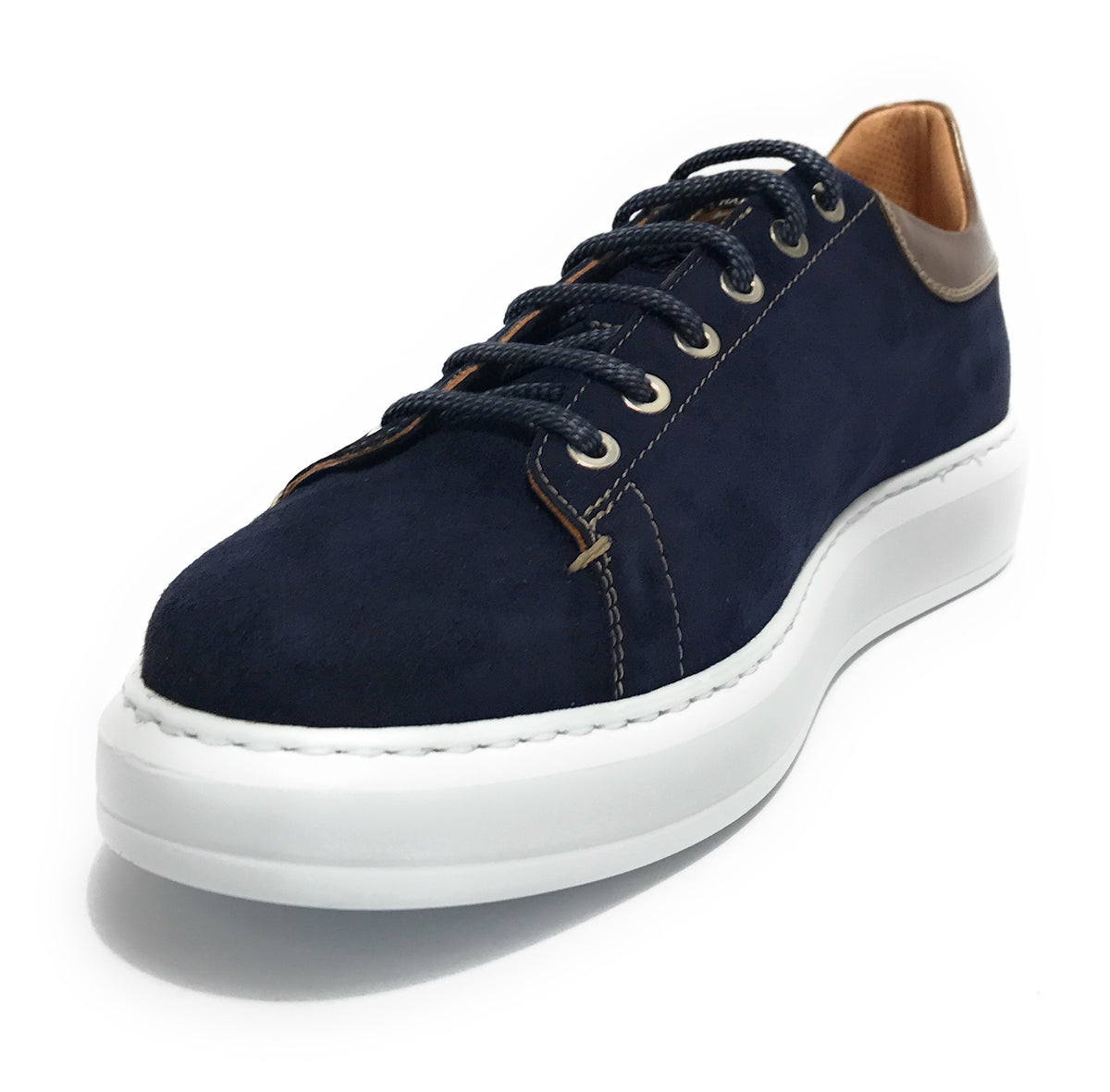 Scarpe uomo Harris Sport sneakers in pelle scamosciata ink blue/ shade lino U17HA191 PAUL/22