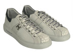Scarpe uomo Harris Sport sneakers in pelle bianco/ shade fumé U17HA175