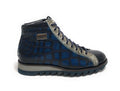 Scarpe uomo Harris polacchino pelle stampa cocco shade blue/ kubric nero U17HA189