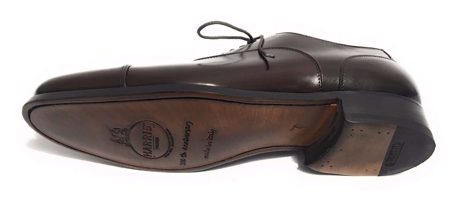 Scarpe uomo Harris anniversary francesina puntina pelle moro fatte mano US14HA01