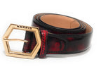 Cinta Harris in pelle shade rosso con fibbia regolabile A19HA25