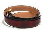 Cinta Harris in pelle shade rosso con fibbia regolabile A19HA25