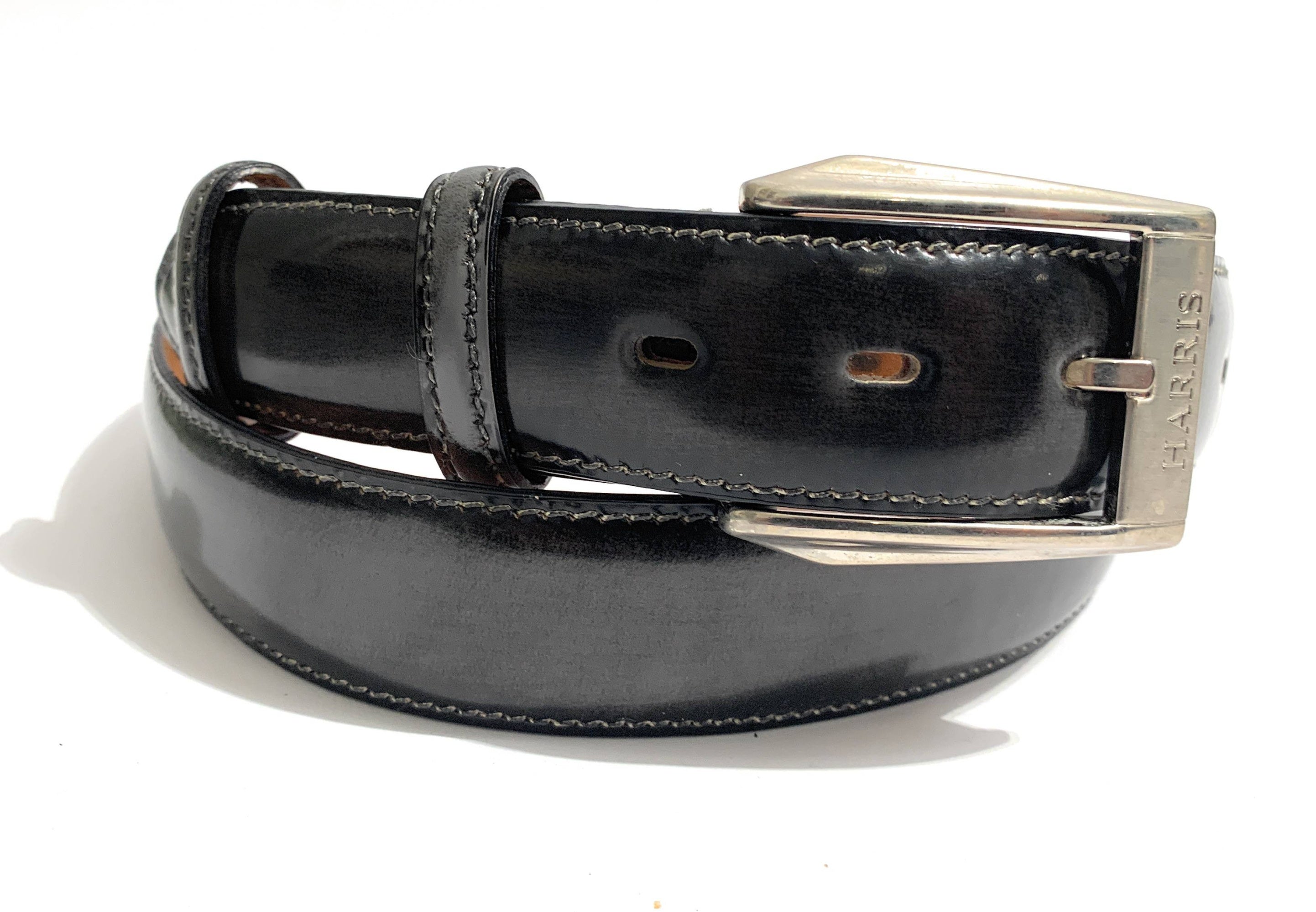 Cinta Harris pelle abrasivato shade dark grey  taglia unica regolabile A19HA13