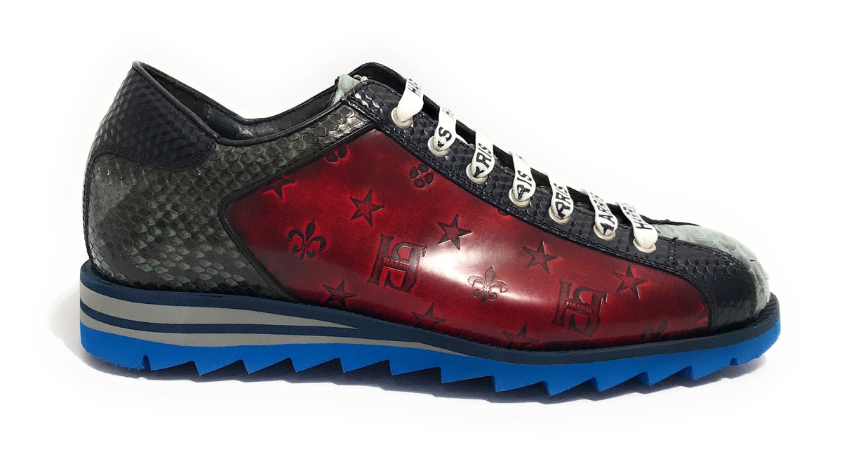 Scarpe uomo Harris sneaker pelle shade rosso/ kubric nero/ penelope marrone U17HA209 2817
