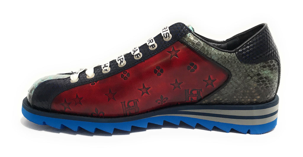 Scarpe uomo Harris sneaker pelle shade rosso/ kubric nero/ penelope marrone U17HA209 2817