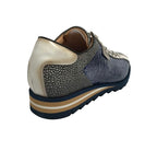 Scarpe uomo Harris sneaker pelle shade stampa razza/ bianco/ stampa cocco shade azzurro U17HA212 2817