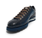 Scarpe uomo Harris sneaker pelle blu tamponato U17HA198 3895