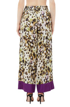Pantalone donna Liu Jo in raso stampato animalier vert ES25LJ45 VA5143 TS806 M9146