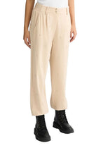Pantalone donna Liu Jo con logo beige ES25LJ69 TA5193 J5942