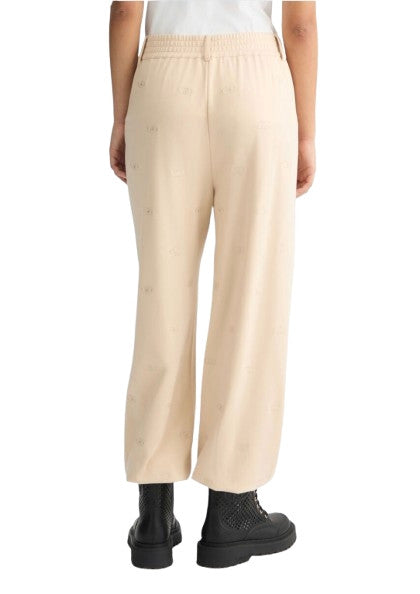 Pantalone donna Liu Jo con logo beige ES25LJ69 TA5193 J5942