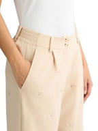 Pantalone donna Liu Jo con logo beige ES25LJ69 TA5193 J5942