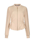 Felpa donna con zip Liu Jo beige ES25LJ70 TA5190 J5942