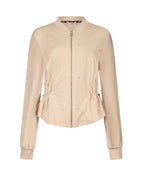 Felpa donna con zip Liu Jo beige ES25LJ70 TA5190 J5942