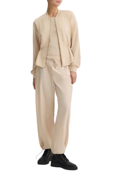 Felpa donna con zip Liu Jo beige ES25LJ70 TA5190 J5942