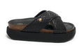 Sandalo donna Genuins Palace raffia black DS25GN10 G106346