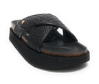 Sandalo donna Genuins Palace raffia black DS25GN10 G106346