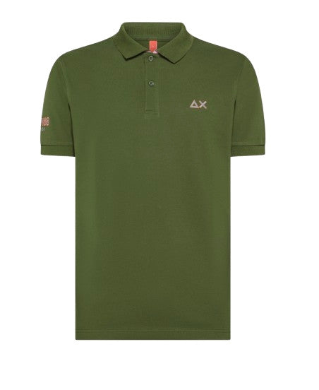 Polo uomo Sun68 verde scuro ES25SU06 A35140