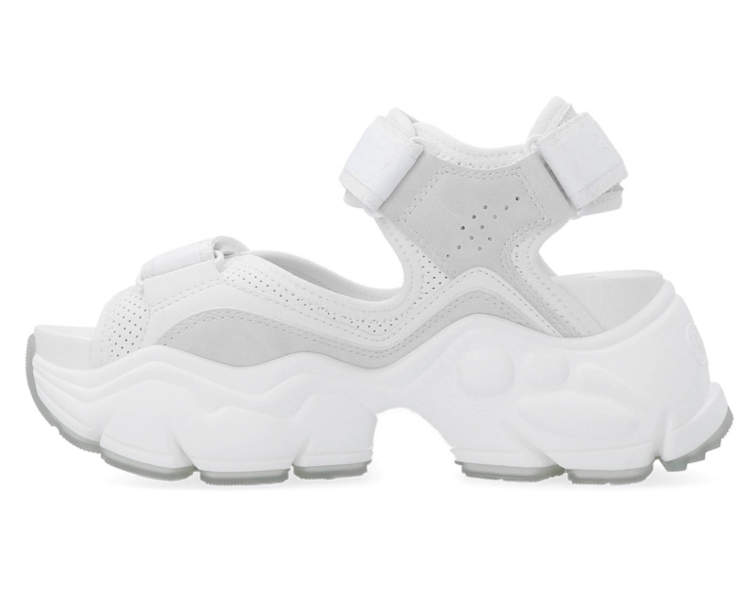 Sandalo donna Buffalo Binary 0 zeppa bianco DS25BF14 BN16020301