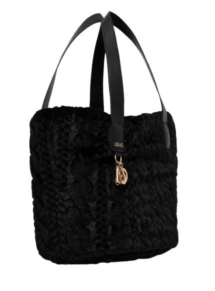 Borsa donna Liu-jo Verry Tote L ecopelliccia nero B26LJ29 AF5154 E0305