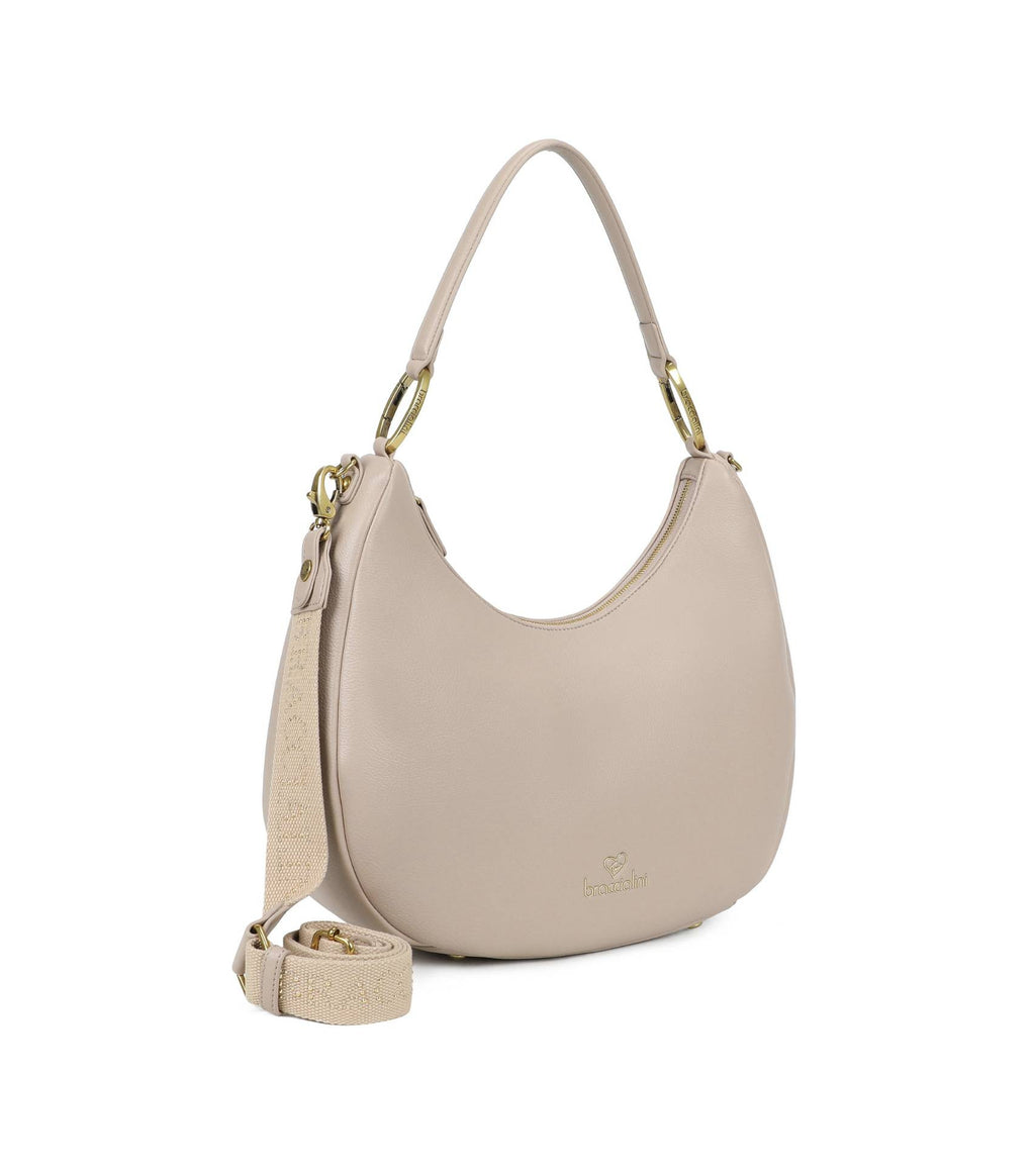 Borsa a hobo Braccialini Amy taupe B26BR18 B18504