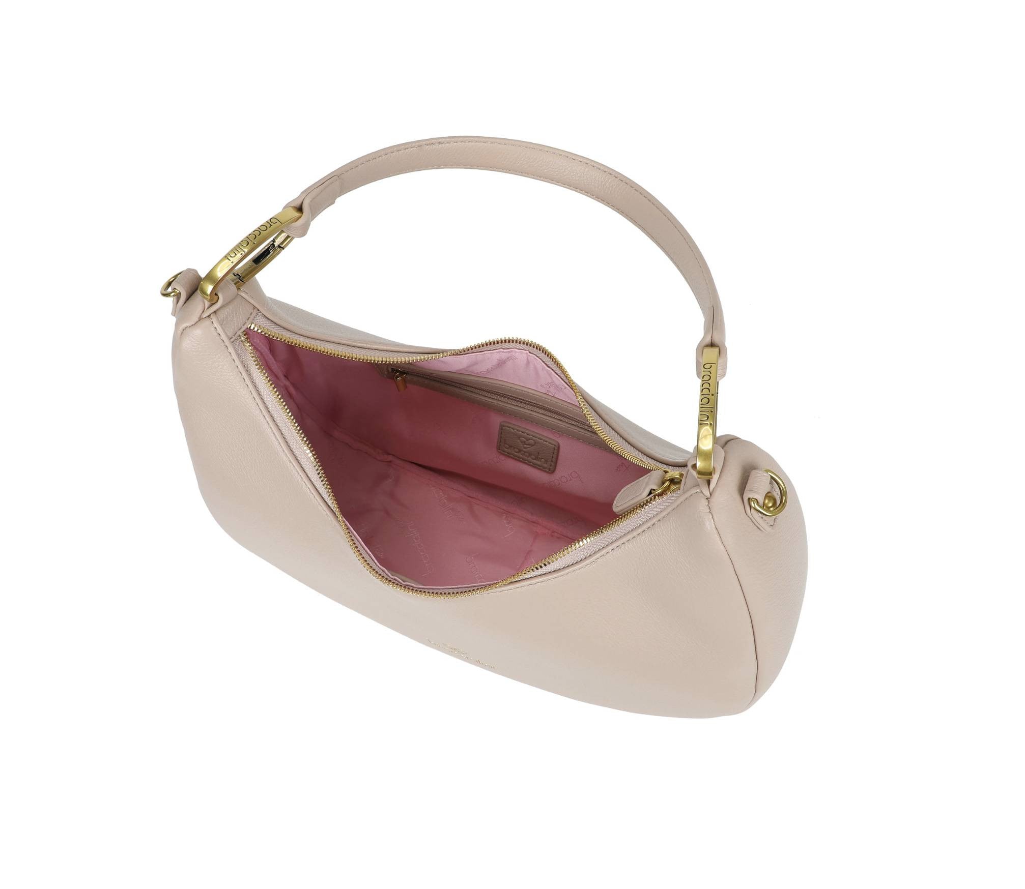 Borsa a hobo Braccialini Amy taupe B26BR18 B18504