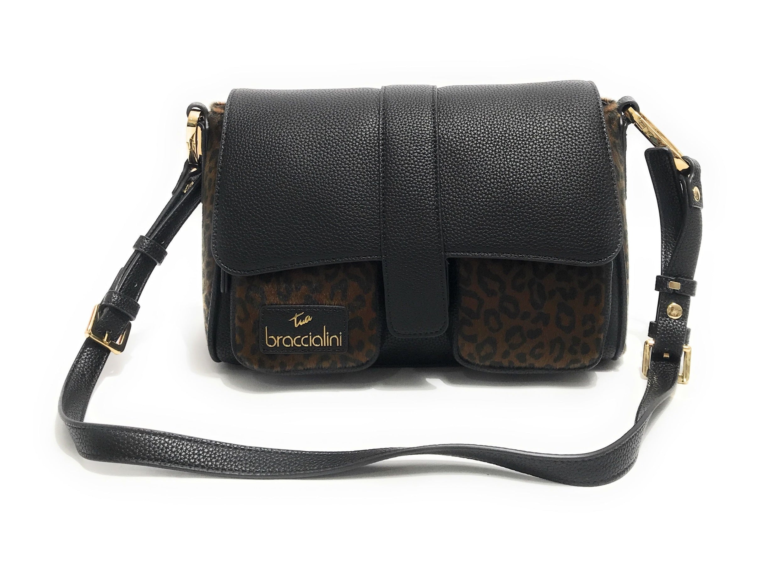 Borsa donna tracolla Braccialini Jinny animalier leopard B26BR07 B18634