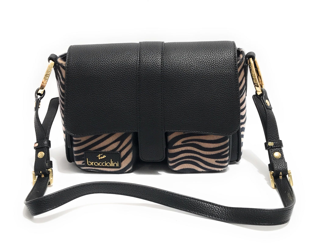 Borsa donna tracolla Braccialini Jinny animalier zebra B26BR09 B18634