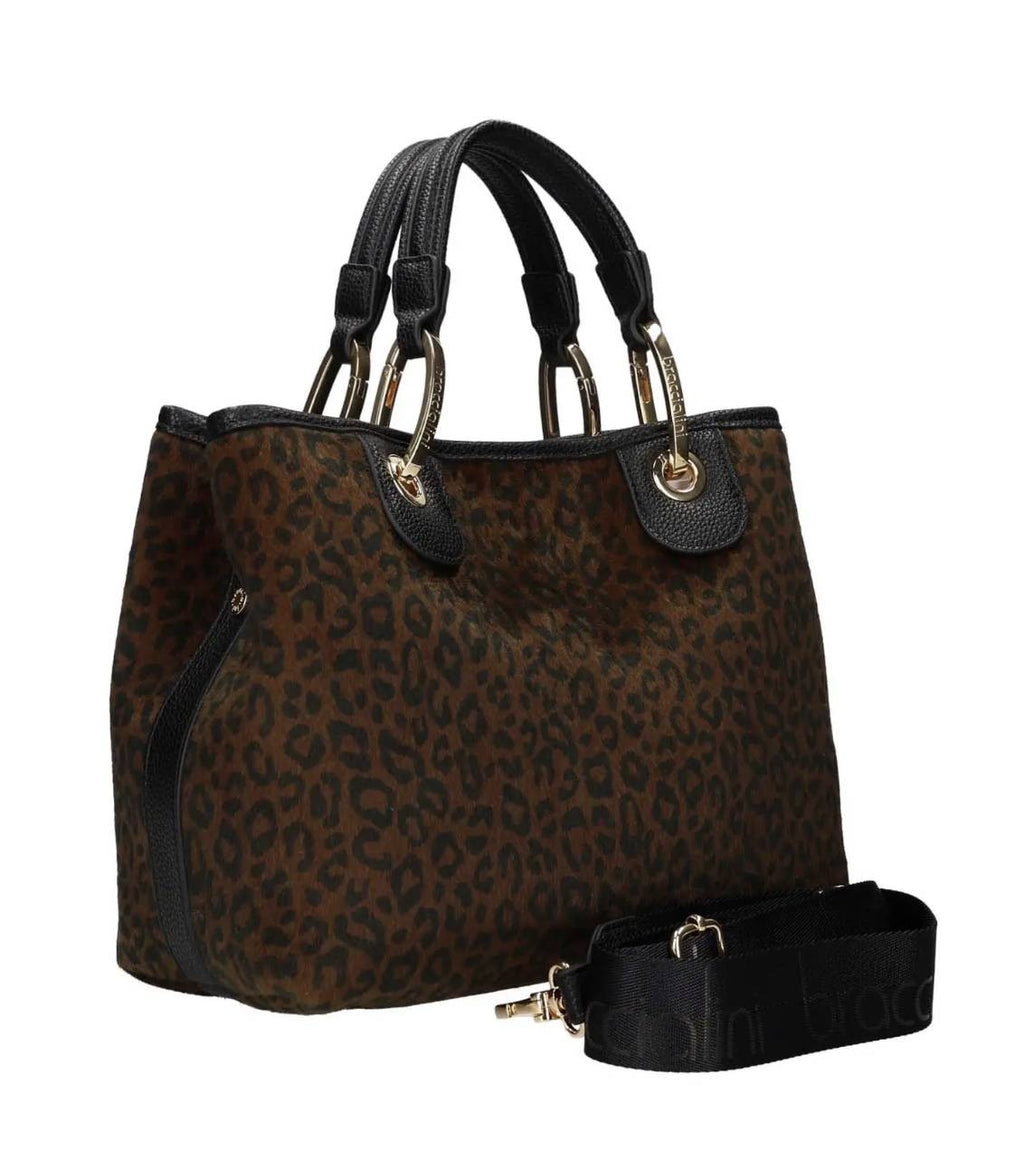 Borsa a mano con tracolla Braccialini Beth animalier B26BR25 B18571