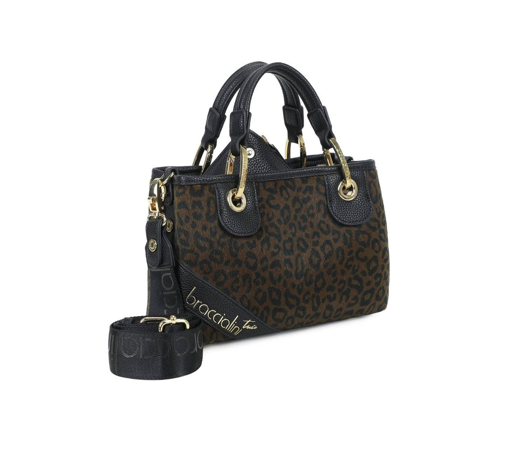 Borsa a mano con tracolla Braccialini Beth animalier leopard B26BR59 B18573