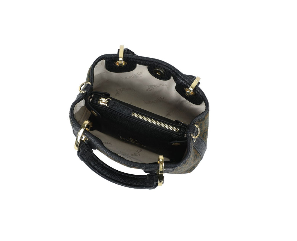 Borsa a mano con tracolla Braccialini Beth animalier leopard B26BR59 B18573
