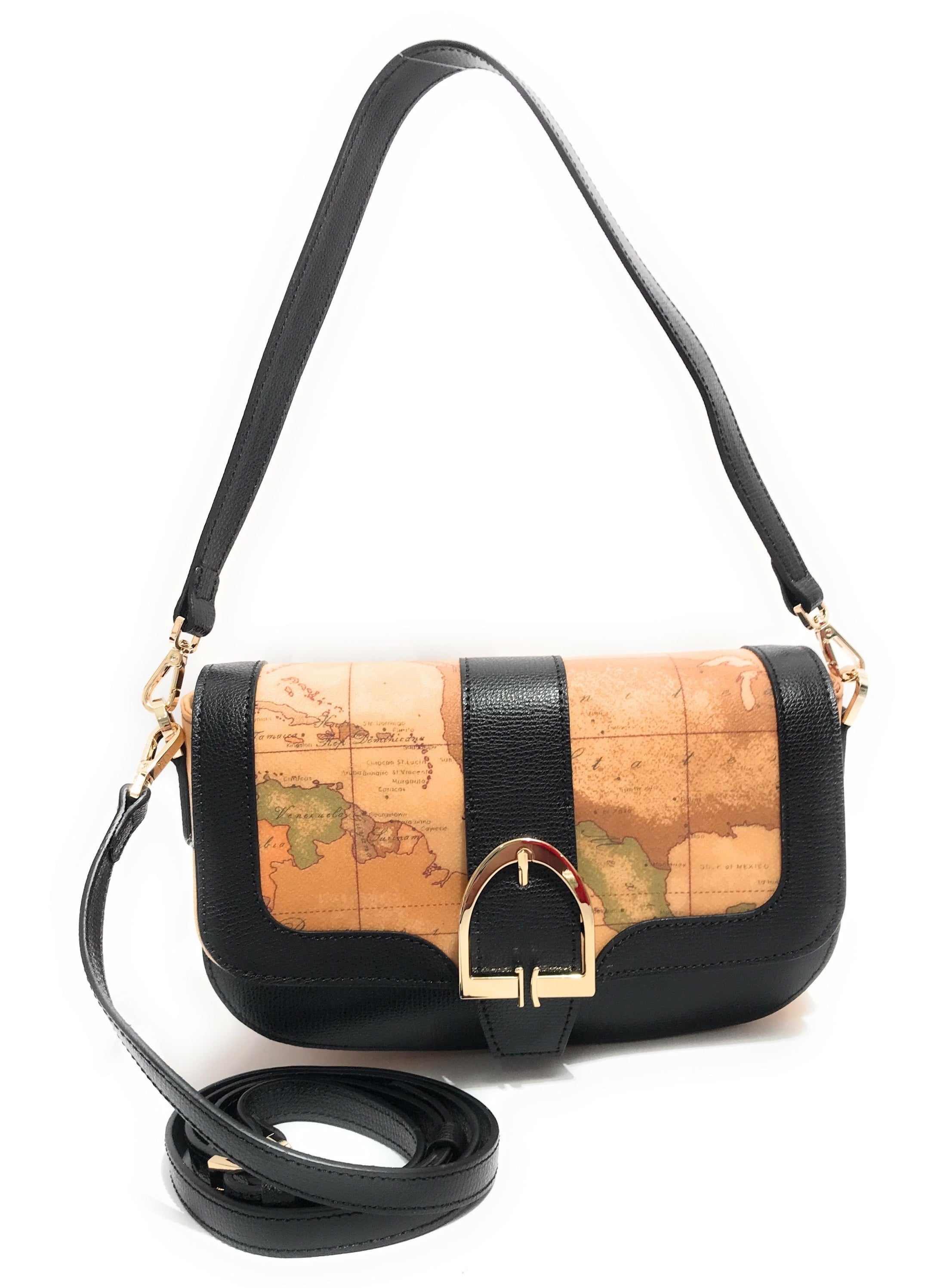 Borsa a tracolla con patta Alviero Martini 1A Classe black B26PC05 LD66 G611