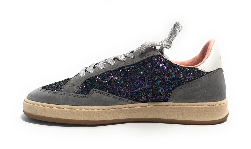 Scarpe 2B12 sneaker JRPlay-136 pelle grey/ glitter galaxy Z26QB01