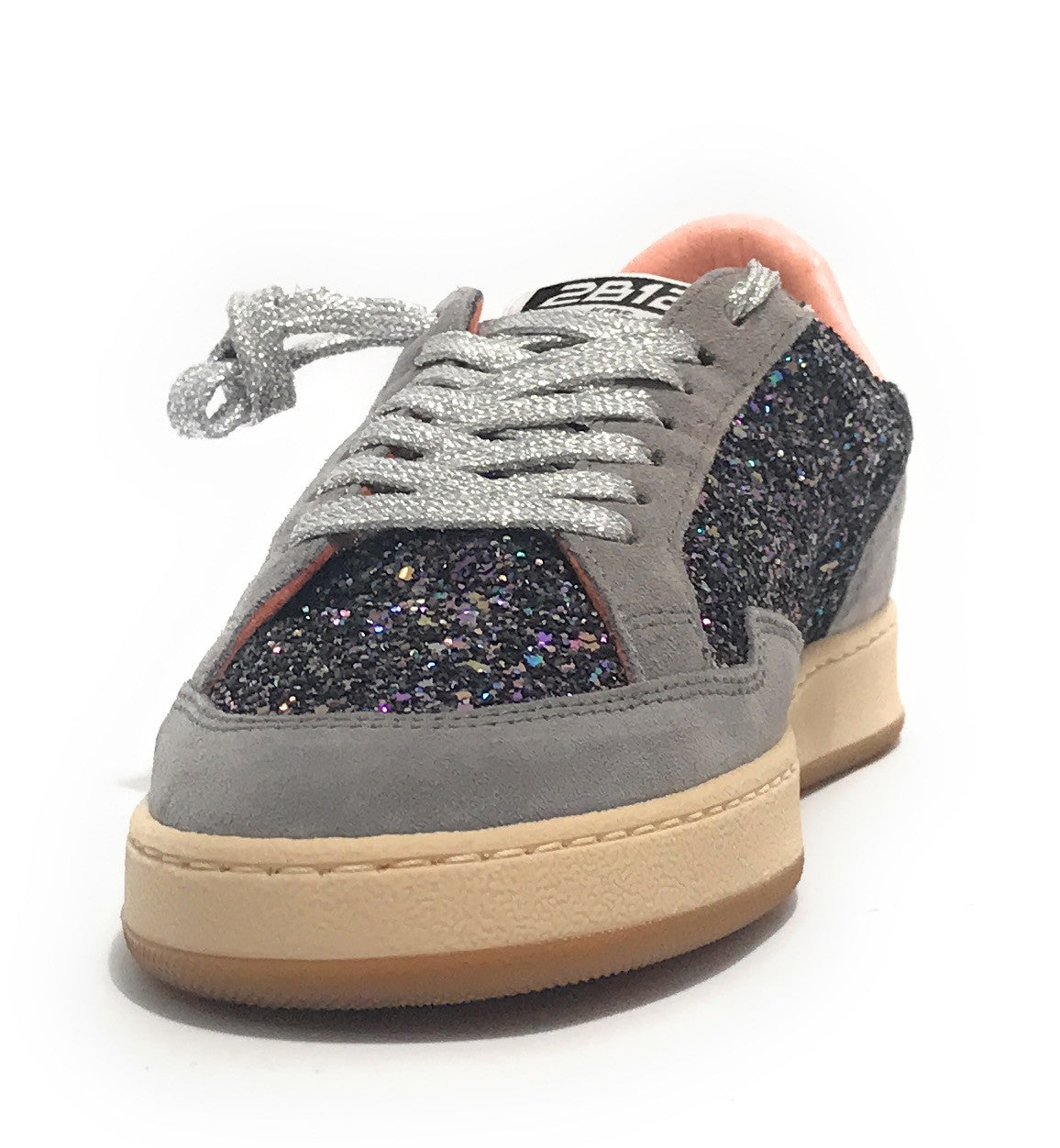 Scarpe 2B12 sneaker JRPlay-136 pelle grey/ glitter galaxy Z26QB01