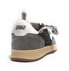 Scarpe 2B12 sneaker JRPlay-136 pelle grey/ glitter galaxy Z26QB01