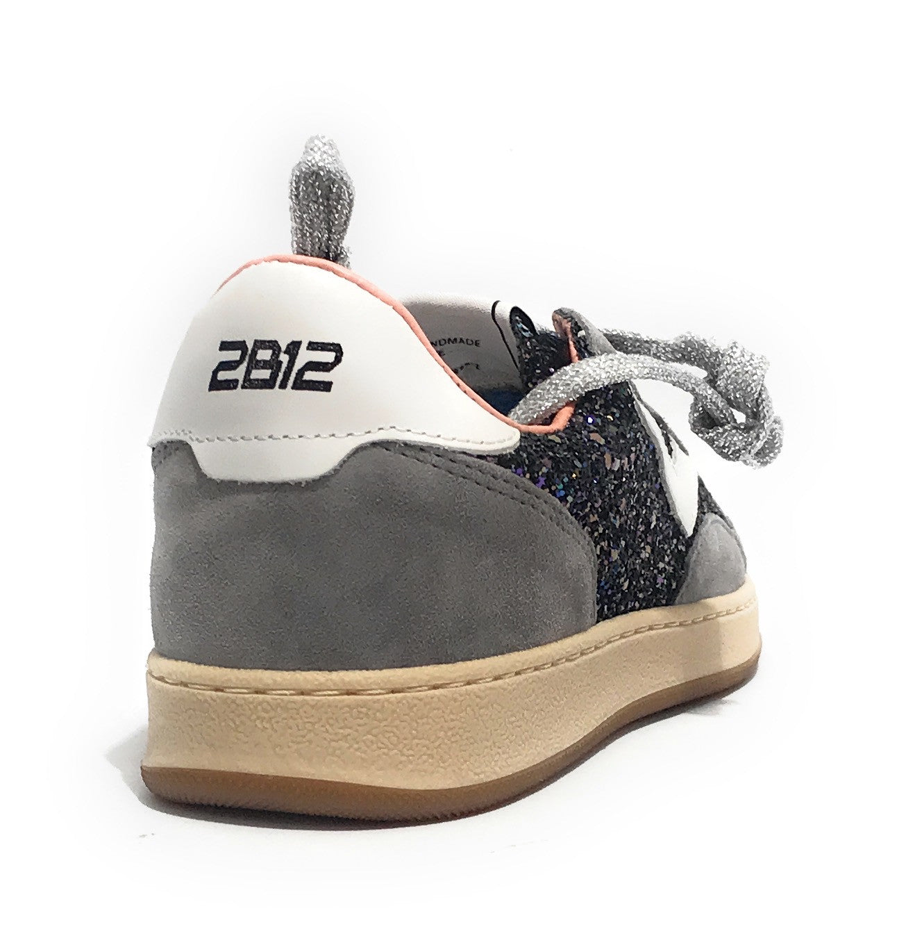 Scarpe 2B12 sneaker JRPlay-136 pelle grey/ glitter galaxy Z26QB01