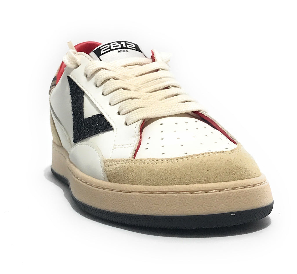 Scarpe 2B12 sneaker JRPlay-133 pelle white/ leo Z26QB03
