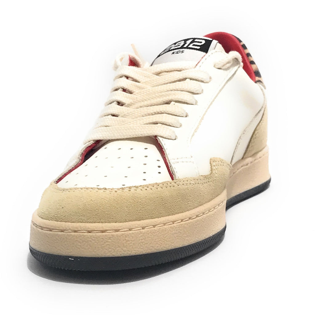 Scarpe 2B12 sneaker JRPlay-133 pelle white/ leo Z26QB03