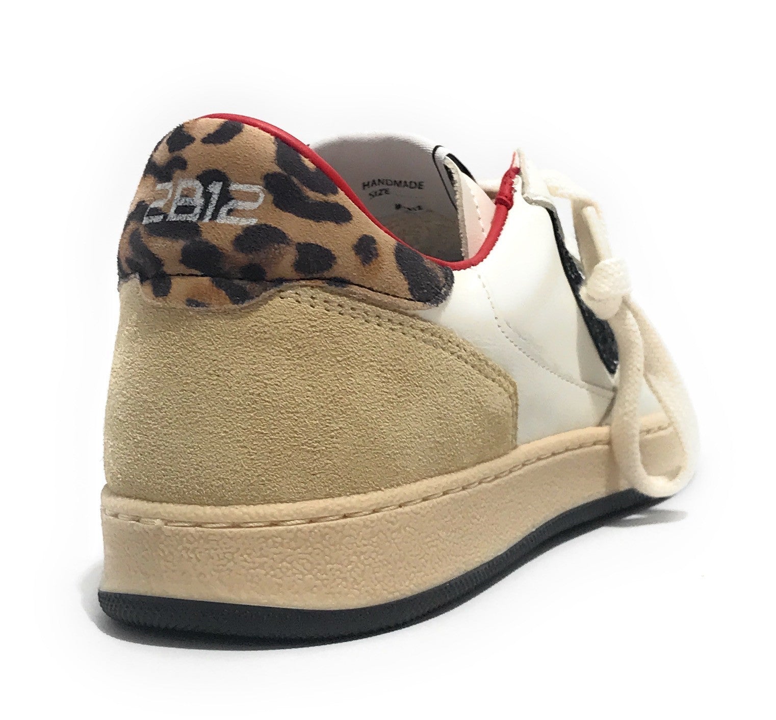 Scarpe 2B12 sneaker JRPlay-133 pelle white/ leo Z26QB03