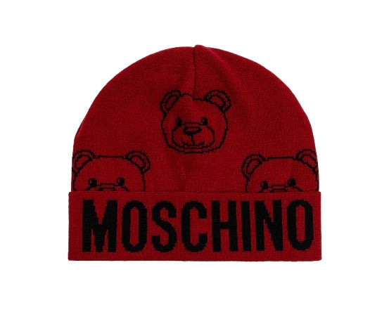 Berretto Moschino logo nero con orlo C26MO12 65443 M3321 COL 007
