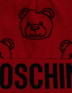 Berretto Moschino logo nero con orlo C26MO12 65443 M3321 COL 007