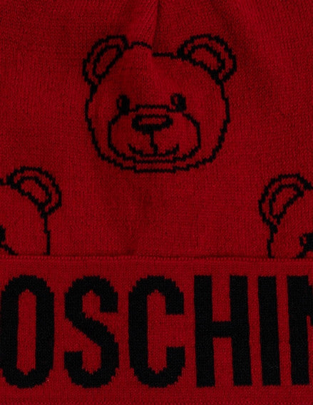 Berretto Moschino logo nero con orlo C26MO12 65443 M3321 COL 007