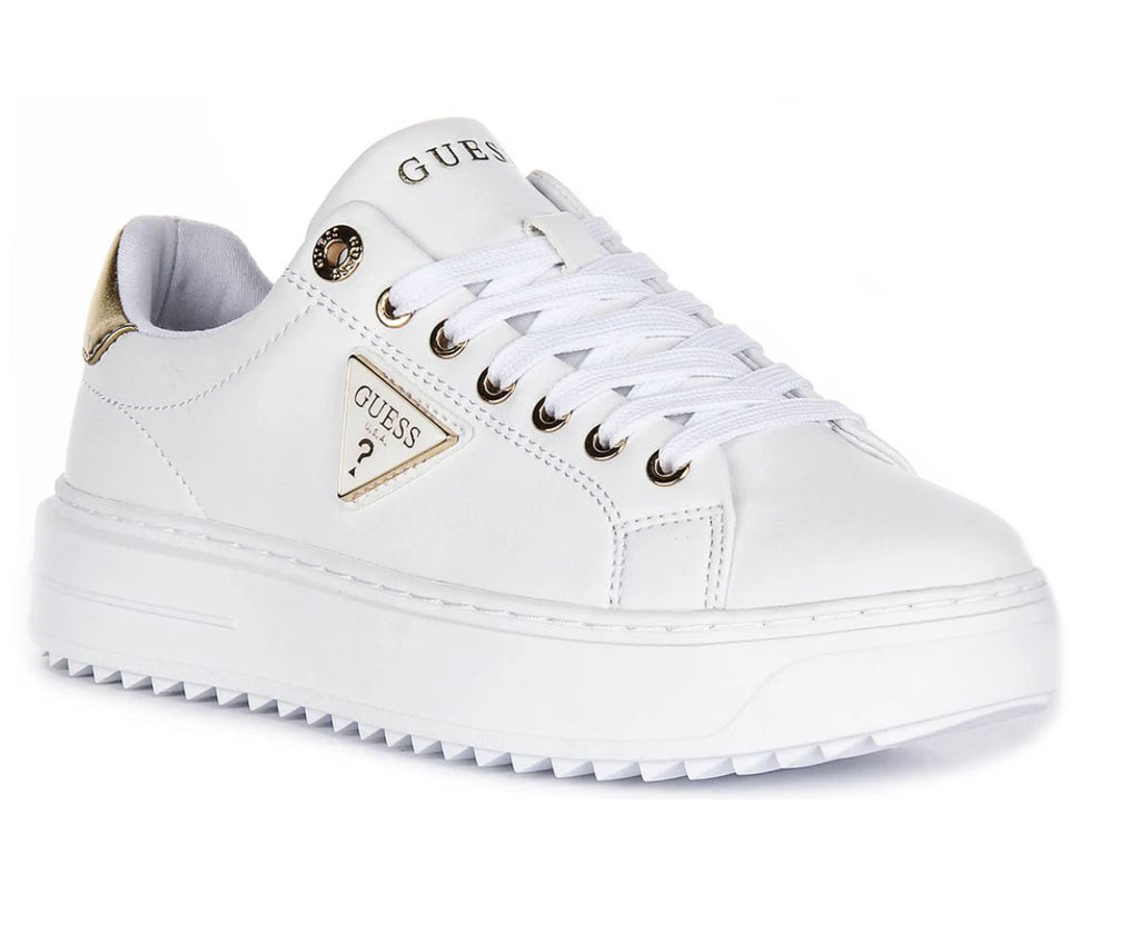 Scarpe sneaker Guess Denesa12 white/gold D26GU07 FLJD12LEA12