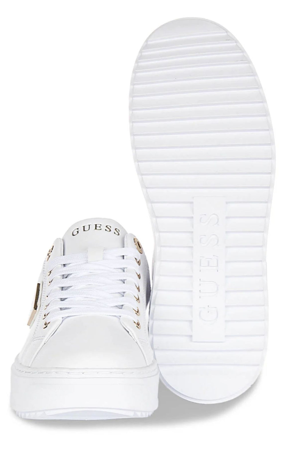 Scarpe sneaker Guess Denesa12 white/gold D26GU07 FLJD12LEA12