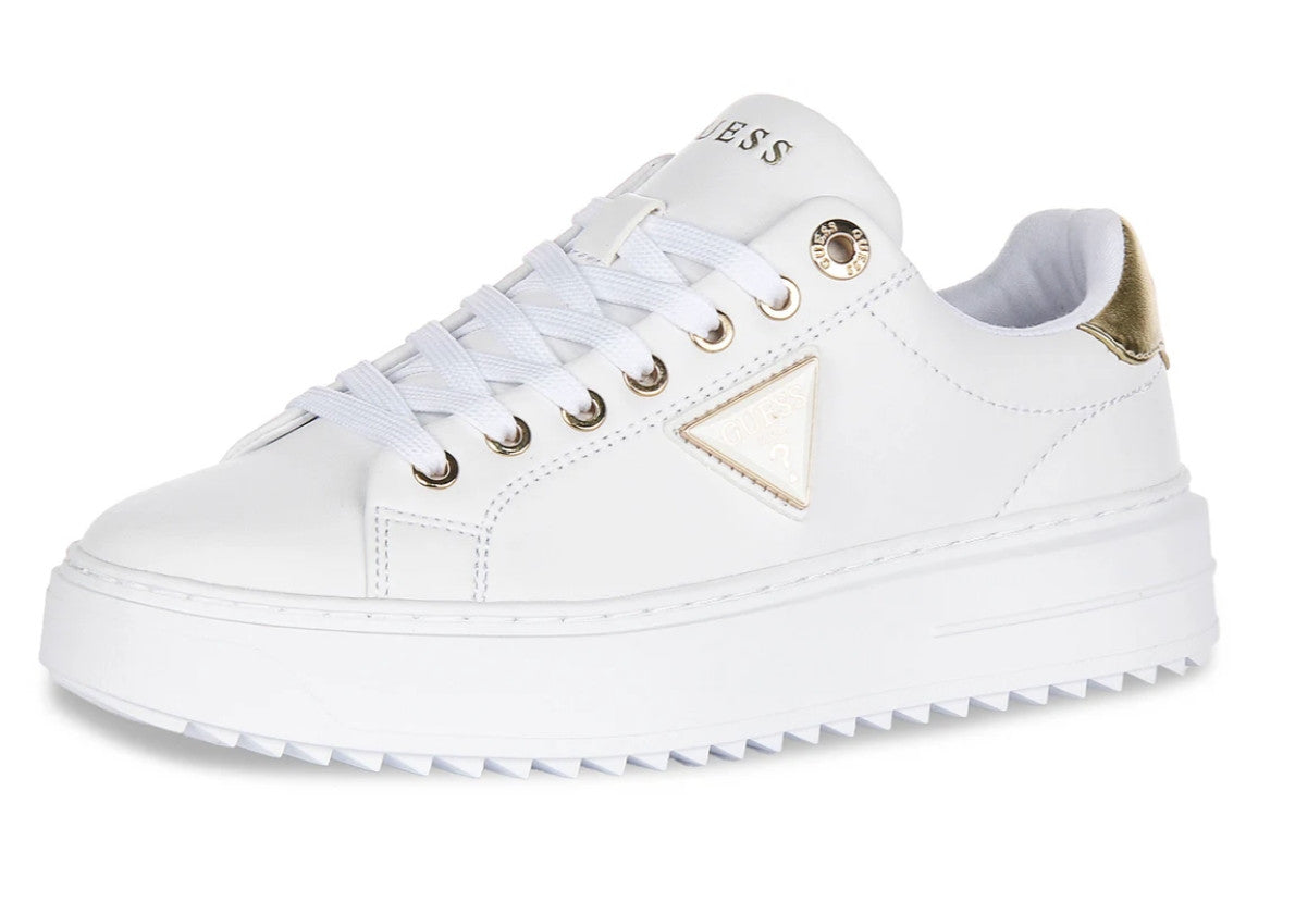 Scarpe sneaker Guess Denesa12 white/gold D26GU07 FLJD12LEA12