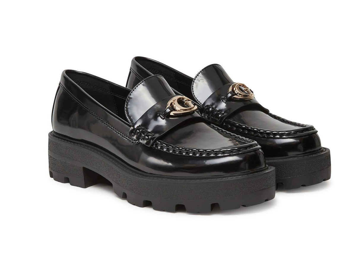 Scarpe donna mocassino Guess Yanika nero D26GU13 FLTYNKELE14