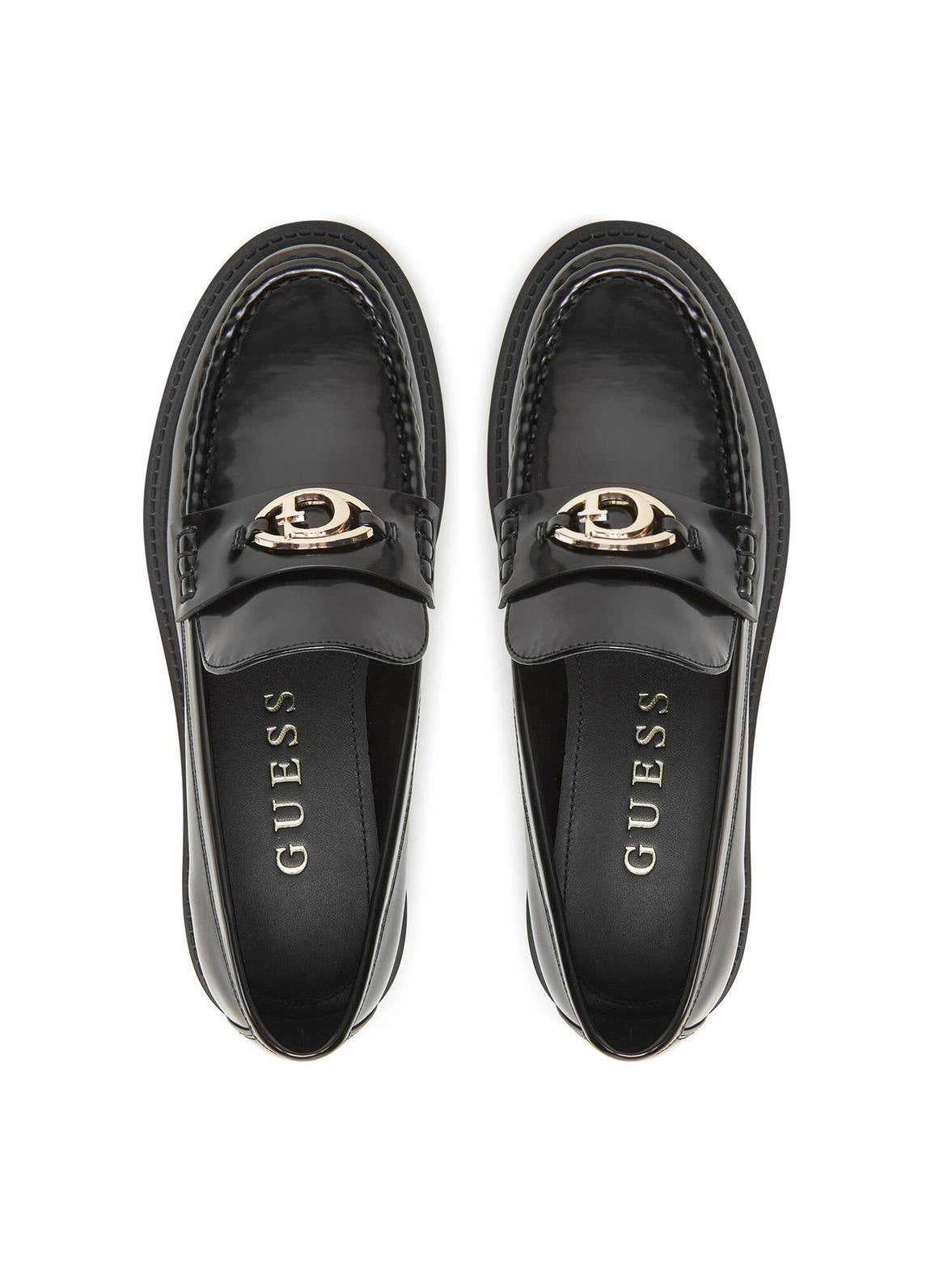 Scarpe donna mocassino Guess Yanika nero D26GU13 FLTYNKELE14