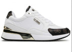 Scarpe donna sneaker Guess Moxea active lady white/ brown multilogo D26GU19 FL5MOXFAL12
