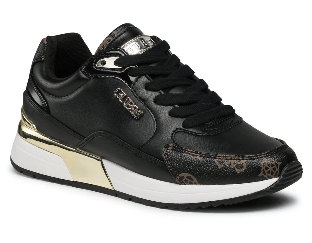 Scarpe donna sneaker Guess Moxea active lady black/ brown multilogo D26GU23 FL5MOXFAL12