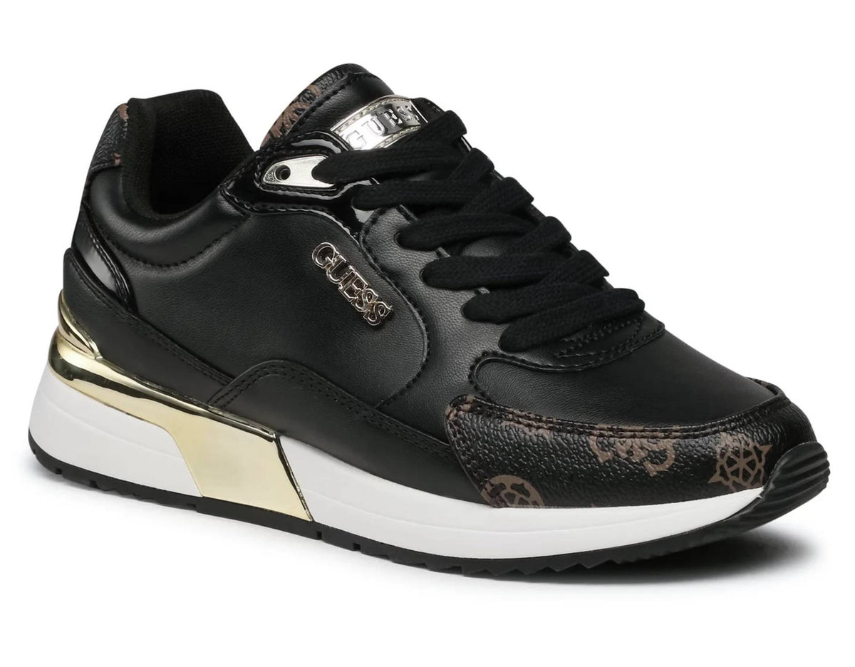Scarpe donna sneaker Guess Moxea active lady black/ brown multilogo D26GU23 FL5MOXFAL12