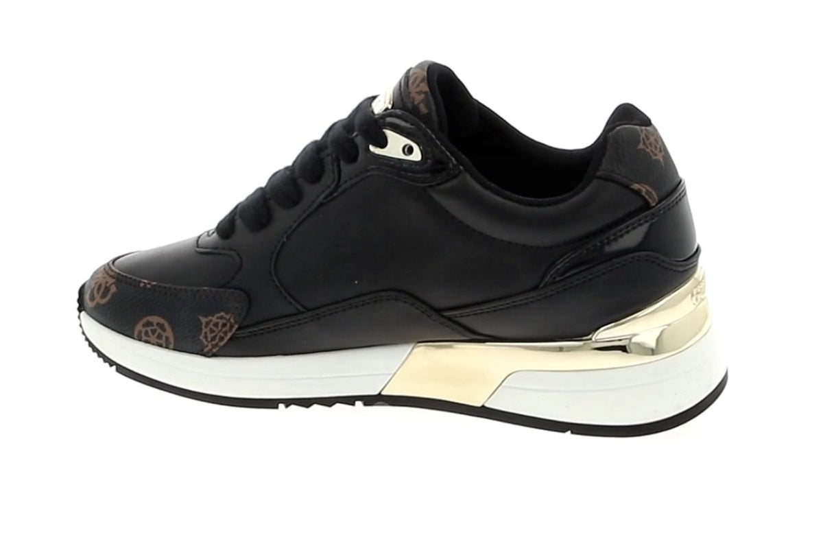 Scarpe donna sneaker Guess Moxea active lady black/ brown multilogo D26GU23 FL5MOXFAL12